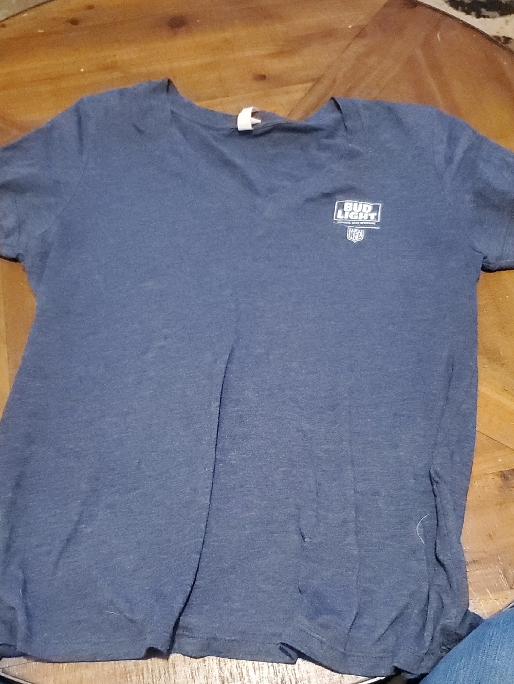 Bud Light Women's Short Sleeve Tee in Navy